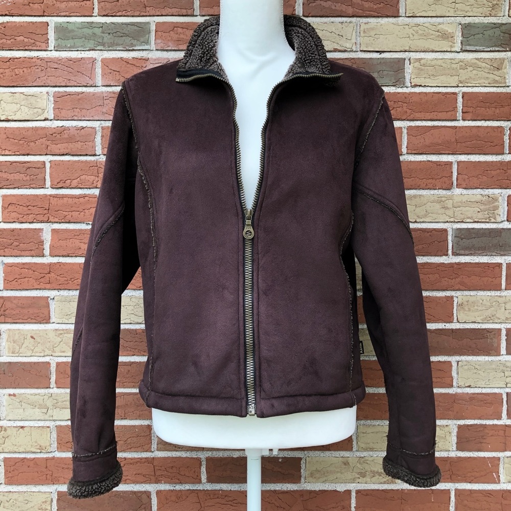 Kuhl Micro Shearling Long Sleeve Suede Jacket